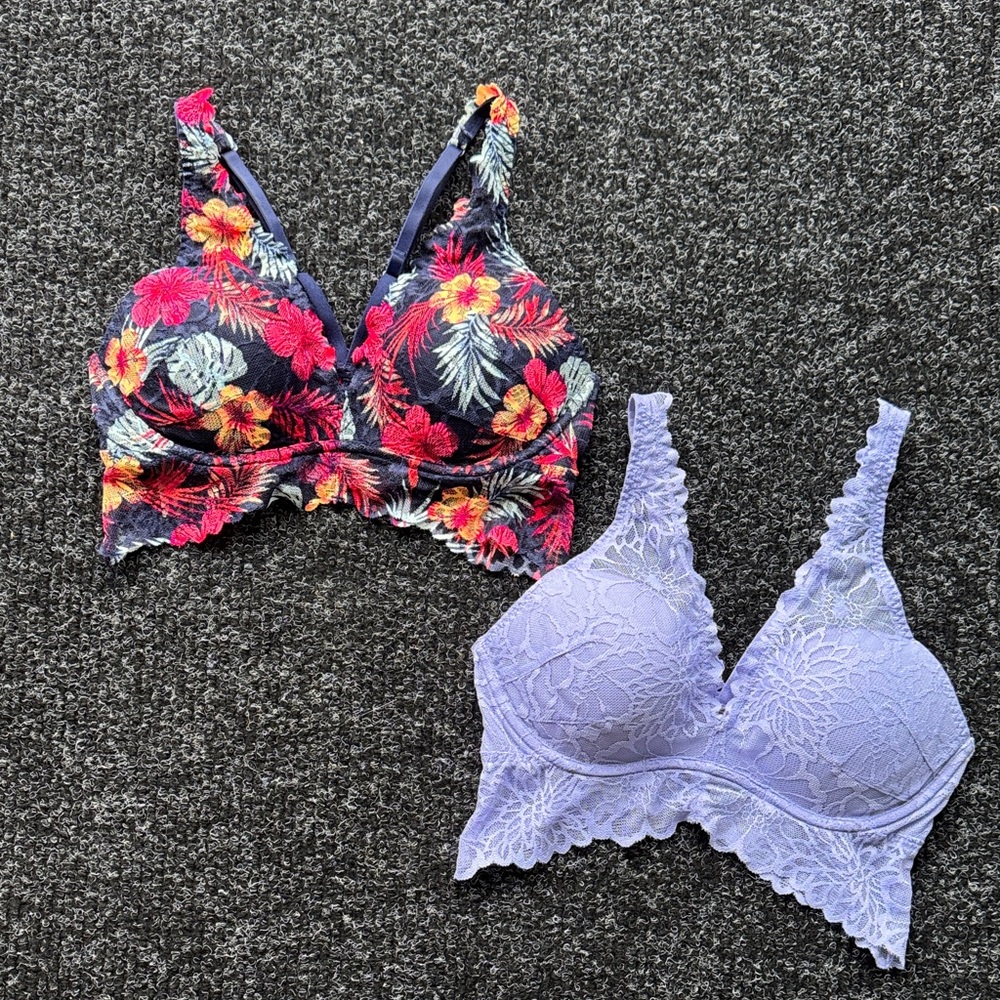 Pink push up bralettes